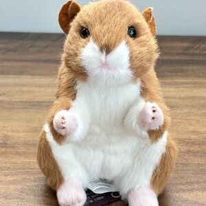 Bearington Collection Cheeks HAMSTER Plush Stuffed Animal Toy SOFT Realistic 6"